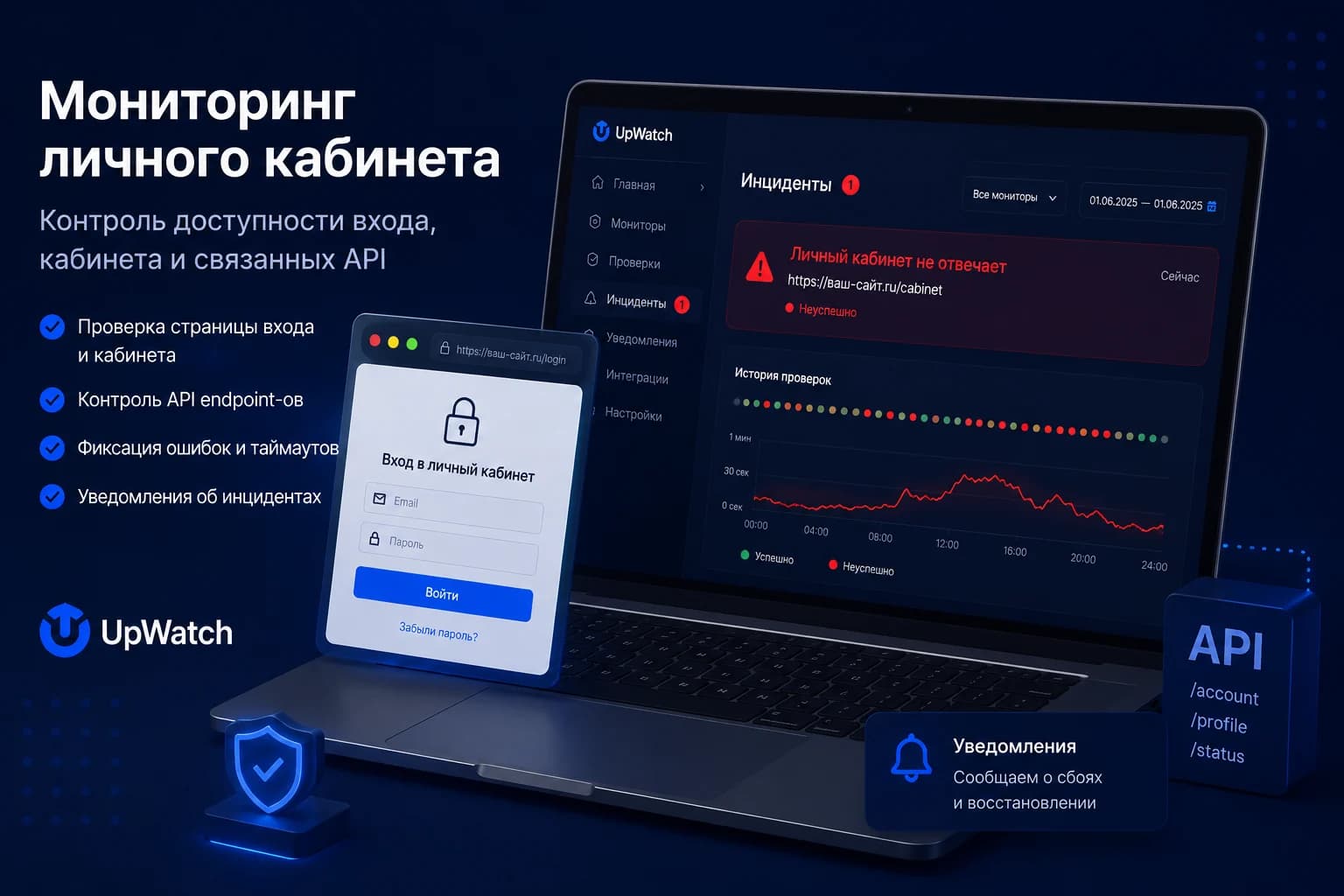 Мониторинг личного кабинета в UpWatch